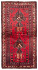 Vintage Hand-Knotted Area Rug 3’6″ x 6’9″ Traditional Oriental Wool Carpet