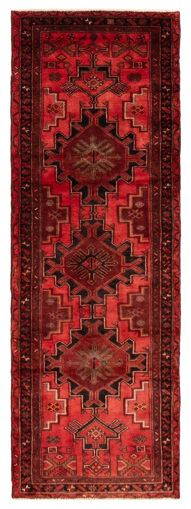 Vintage Hand-knotted Runner Rug 3'4" x 9'7" Traditional Oriental Wool Carpet
