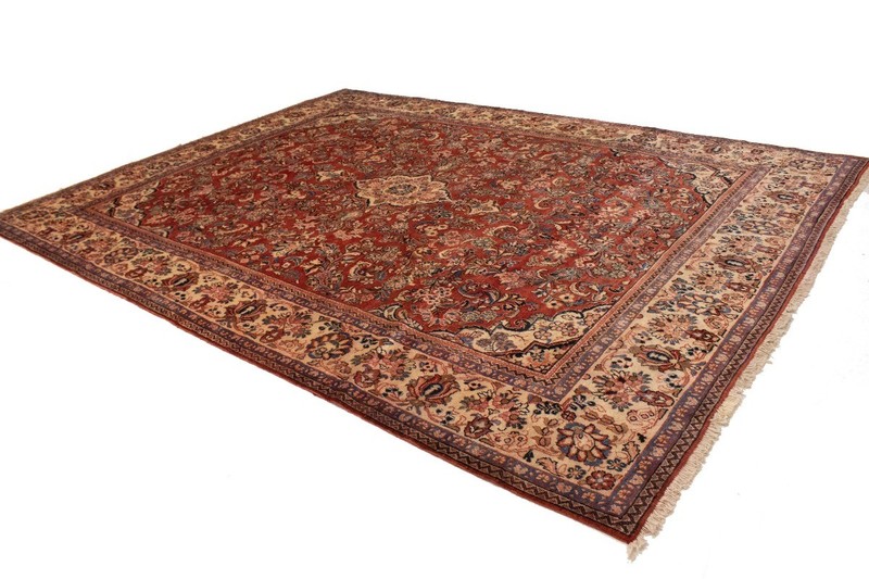 10X13'5 Handmade Semi-Antique Floral Oriental Rug Classic Vintage Wool Carpet gallery