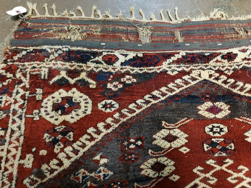 Antique Turkish Bergama Rug 4x4, Tribal Collectible gallery