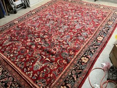Antique hand knotted wool 9×13 Rug