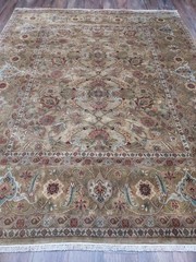 TURKISH OUSHAK RUG.MODERN MULTICOLORED AREA RUG 8×10,HANDMADE BOHEMIAN RUG