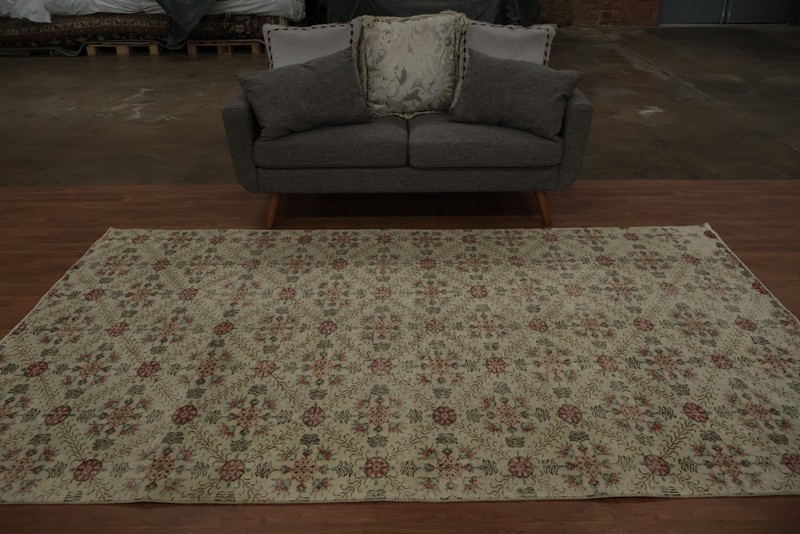 Anatolian Turkish Area Rug 6x10 Ft Hand-Knotted Floral Wool Oriental Carpet gallery