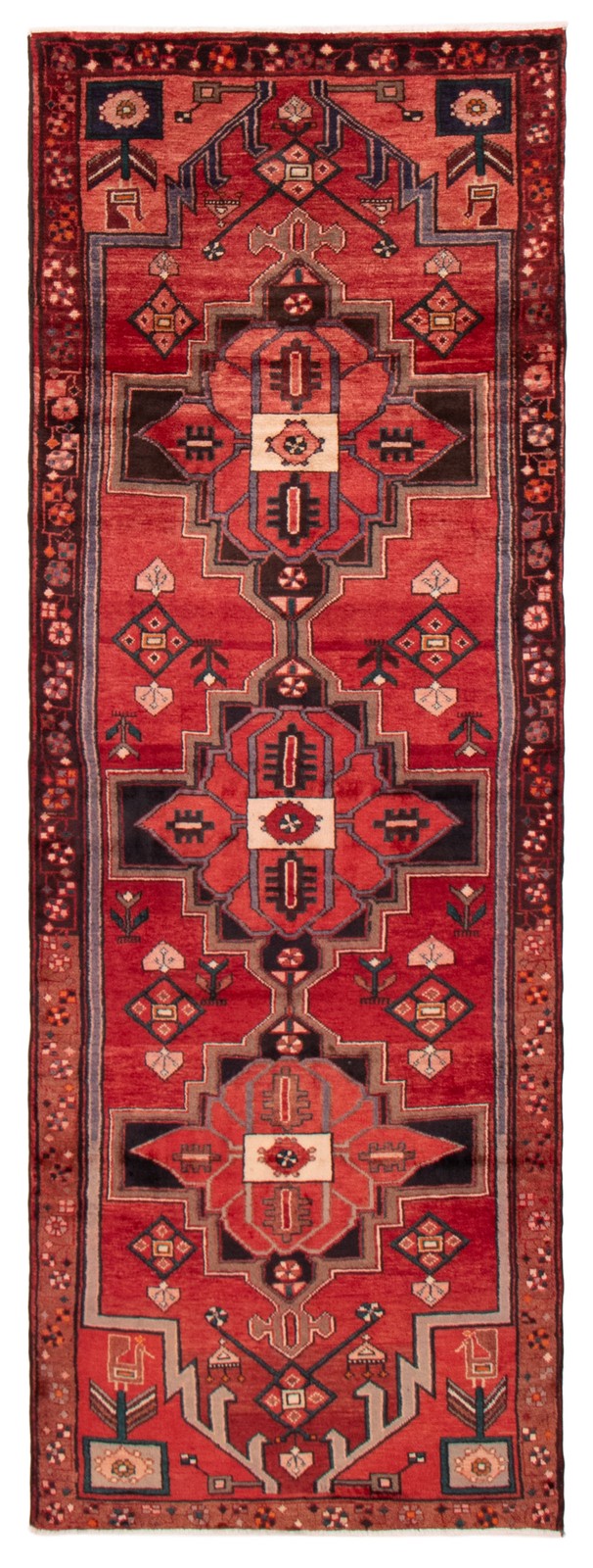 3'4" x 9'6" Vintage Hand-knotted Runner Rug Traditional Oriental Wool Carpet gallery