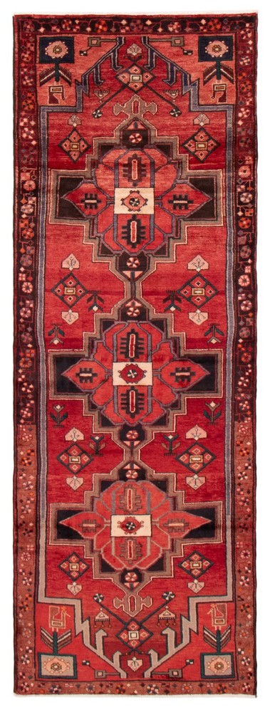 3'4" x 9'6" Vintage Hand-knotted Runner Rug Traditional Oriental Wool Carpet