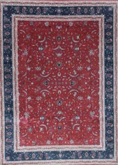 Chinese Wool Pile Red Keshan Area Rug Vintage Rare Beauty 9 X 12 Elegance.