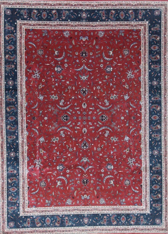 Chinese Wool Pile Red Keshan Area Rug Vintage Rare Beauty 9 X 12 Elegance. gallery