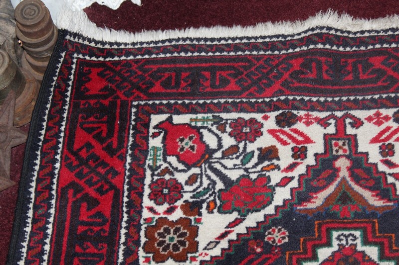 Afghan Belutch Baluchi Rug Carpet Red Tribal Designs 78" X 42" gallery