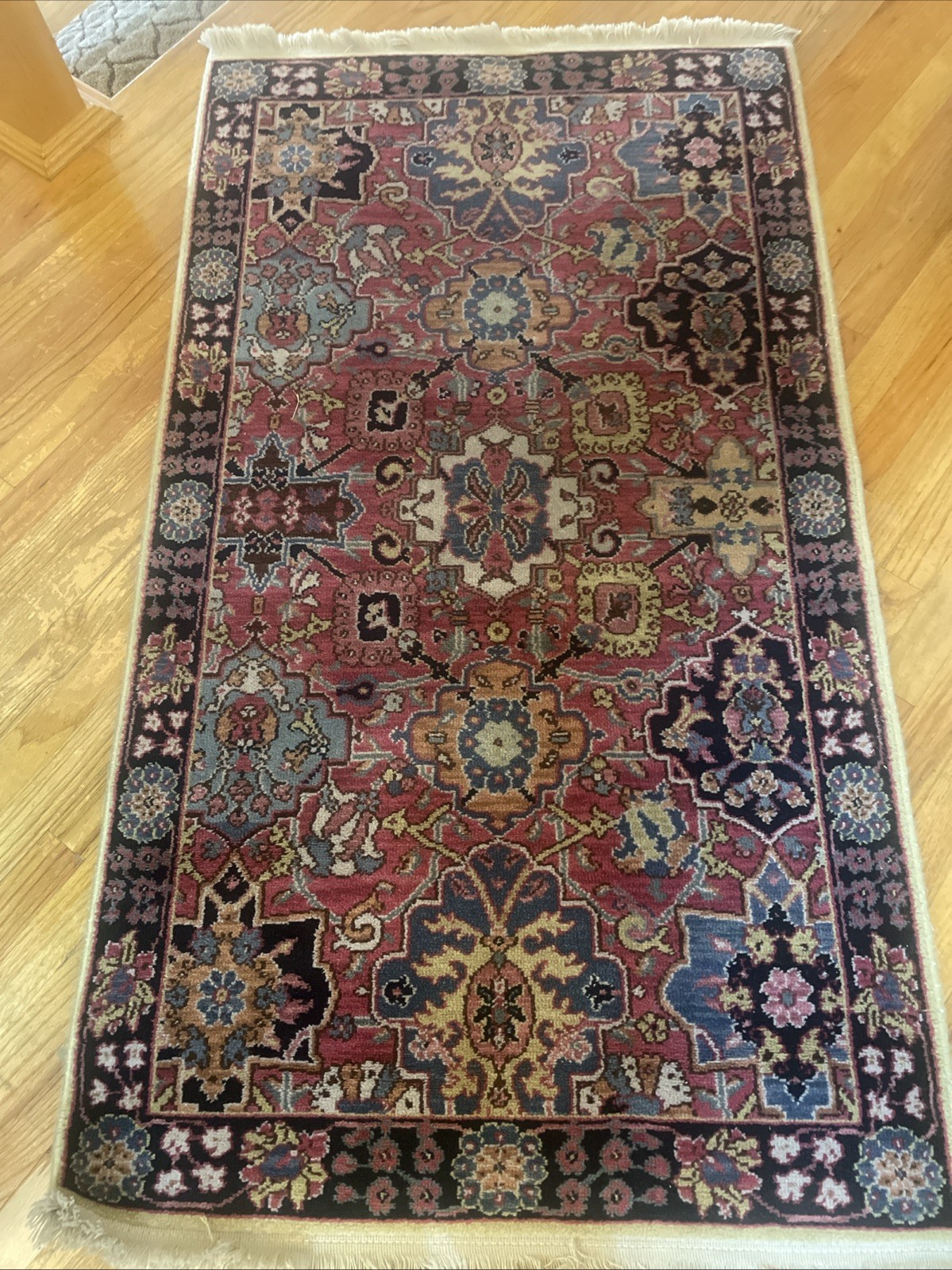 Karastan Wool Rug 2'10" x 5' Multicolor Pattern #557 Pink gallery