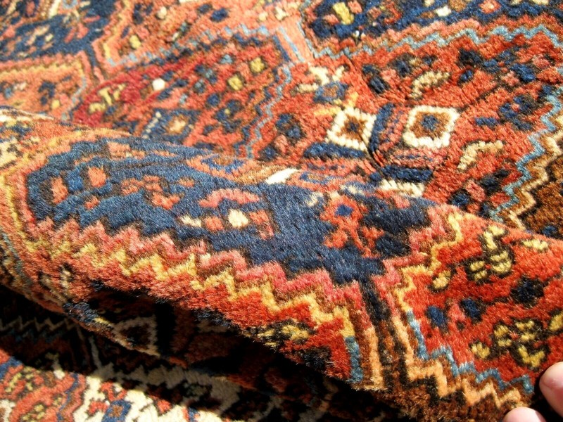 AMAZING 1900 ANTIQUE FULL PILE SMALL RUG EXCEPTIONAL PIECE GREAT COLORS gallery