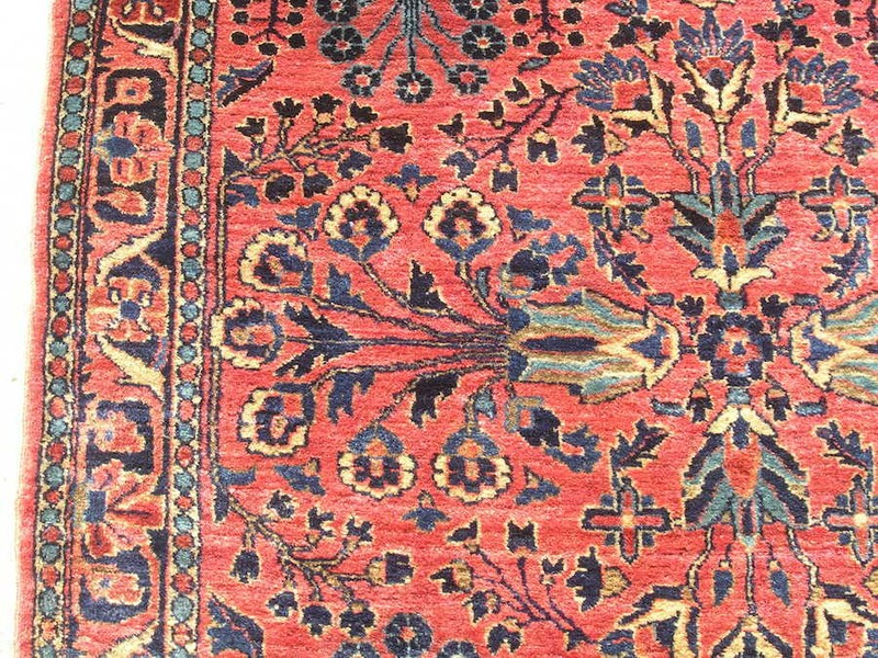 Antique Manchester Wool Kork Mohajeran Oriental Rug Carpet 42x64" Circa 1900 gallery