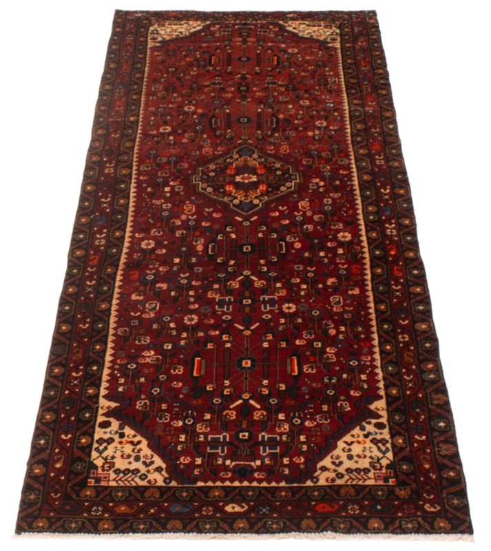 Vintage Hand-knotted Runner Rug 3'8" x 9'6" Traditional Oriental Wool Carpet gallery