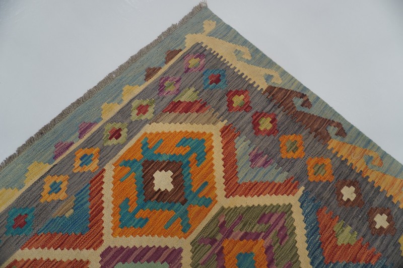 5x7 Afghan Multicolor Hand Woven Wool Tribal Area Rug 4'10"x6'3" gallery