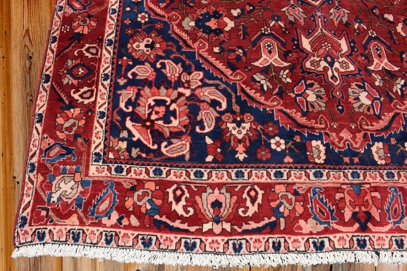 VIBRANT Vintage Semi Antique Hand Knotted Wool Area Rug Oriental Carpet 7 x 10'4 gallery