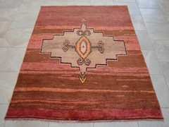 5×6 Rug Handmade Area Rug Turkish Tribal Natural Wool Rug Ethnic Rug 4′9″ x 6′5″