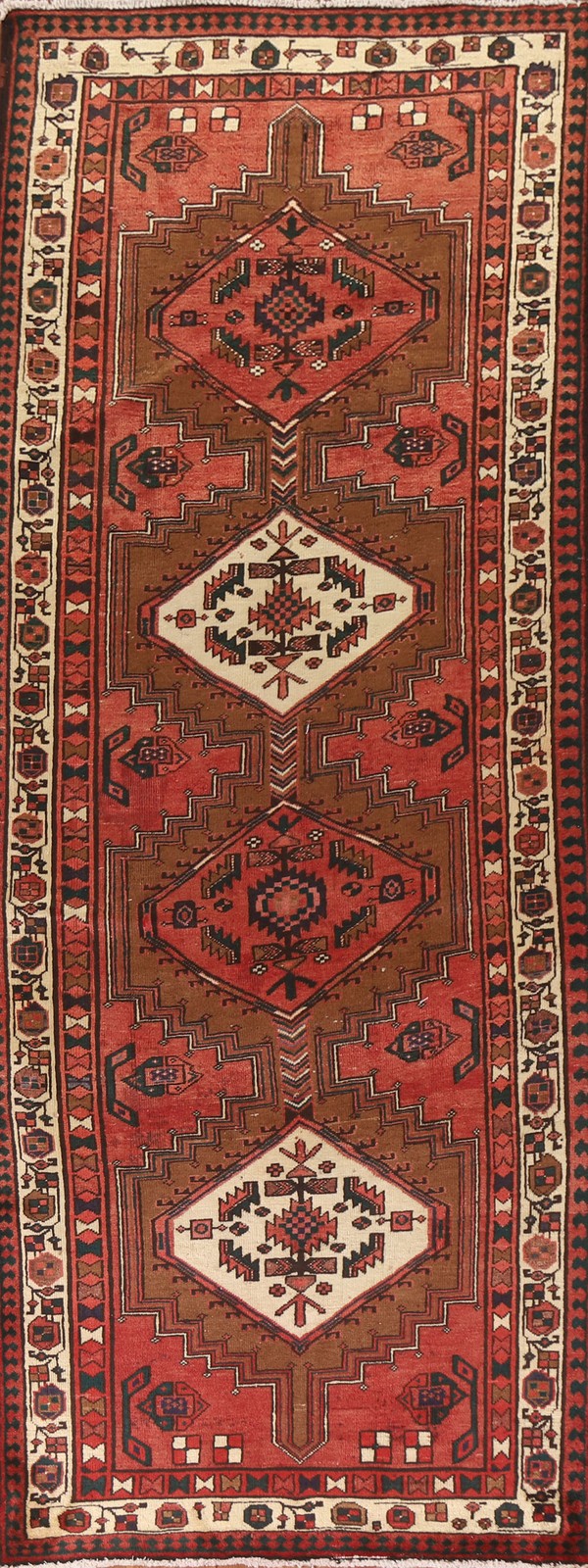 Handmade 11 ft Tribal Runner Rug 4x11 Traditional Geometric Home Decor Carpet gallery