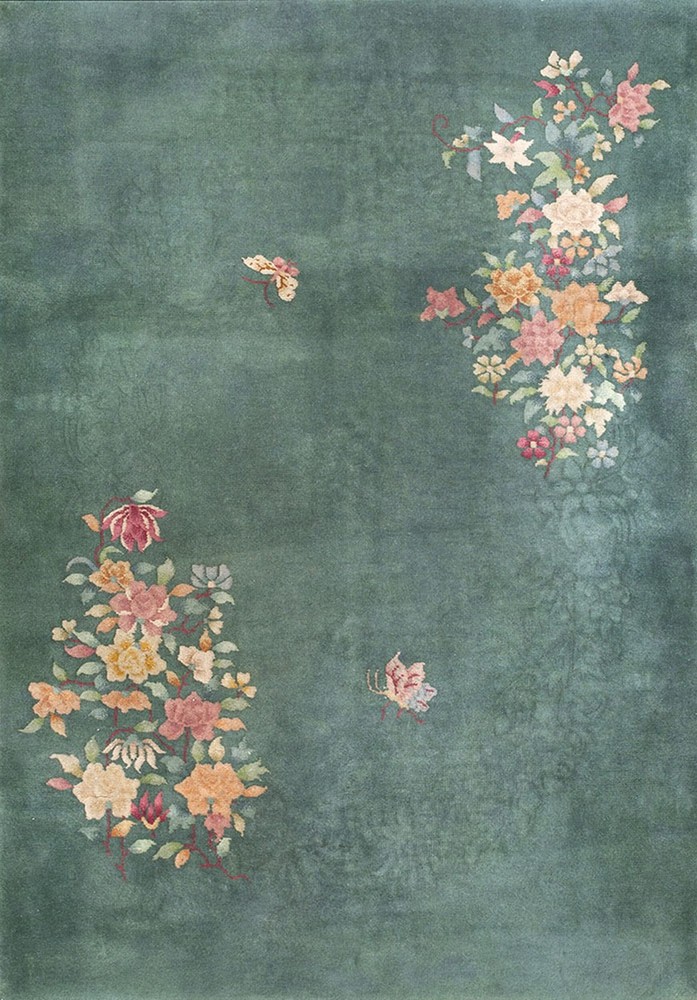 4X6 Antique Chinese Art Deco Wool Area Rug 1935