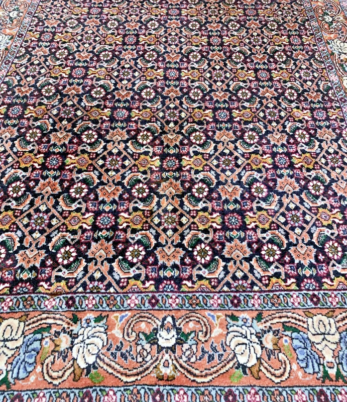 Vintage Per'sian Bijar Iron Rug 3x5 4x5 Corkwool Hand Knotted Kurk Wool Carpet gallery