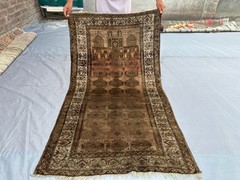 2’11 x 5’6 Antique Afghan Hand Knotted Rug Vintage Wool Tribal Living Room Rug