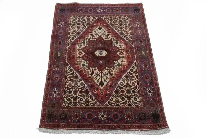 Hand-Knotted Vintage Style Oriental Wool Area Rug Cream Extra KPSI Small 3X5 ft gallery