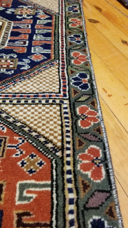Stunning 1930-1939s Antique Wool Pile Natural Dye Bunyan Rug 2'1''x2'6'' gallery