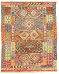 Vintage Hand Woven Area Rug 4’8″ x 6’1″ Traditional Wool Oriental Carpet
