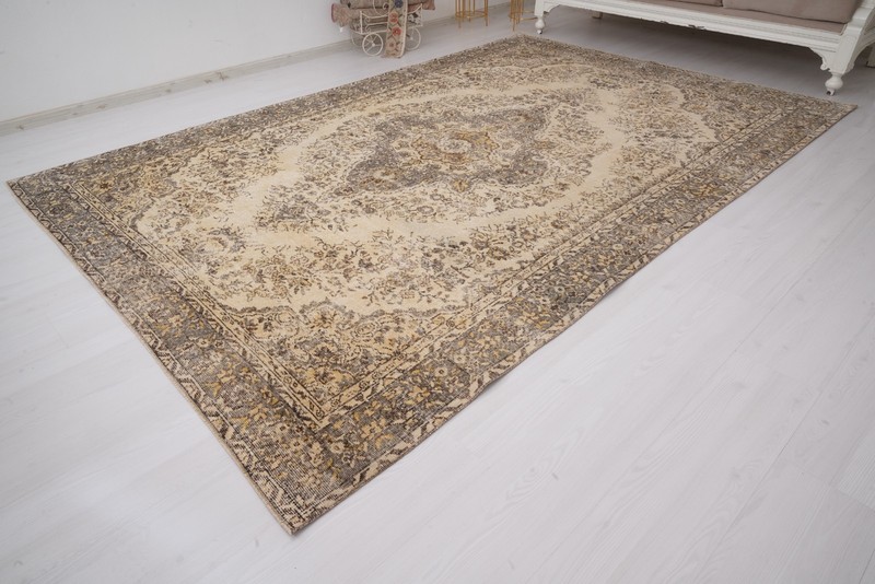 7x10 Area Rug Large Turkish Carpet Oushak Oversize Vintage Rug Antique Rug 574 gallery