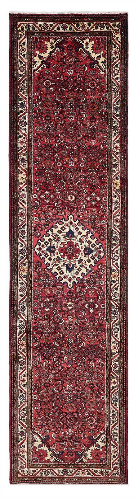 3'3" x 13'0" Vintage Hand-knotted Runner Rug Traditional Oriental Wool Carpet gallery
