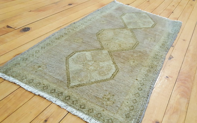 Antique 1900-1930s Turkish Tribal Rug 1'5" x 2'6" gallery