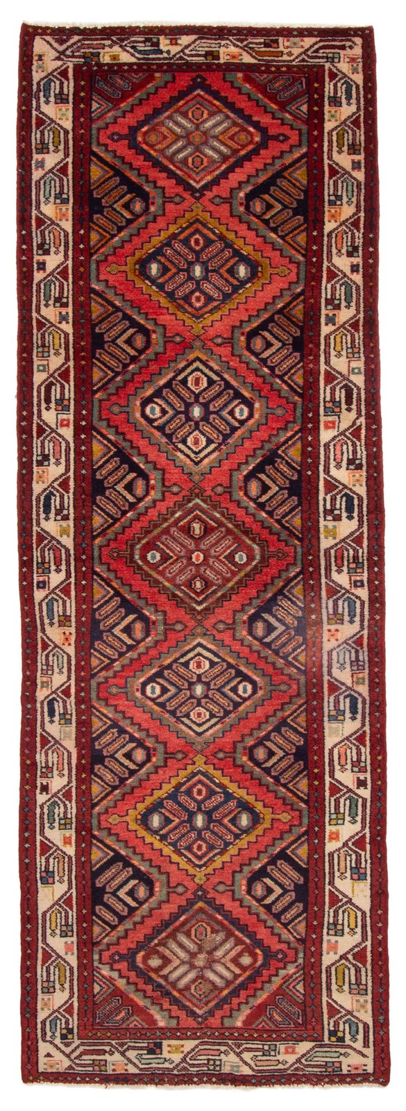 Vintage Hand-knotted Runner Rug 2'11" x 9'0" Traditional Oriental Wool Carpet gallery