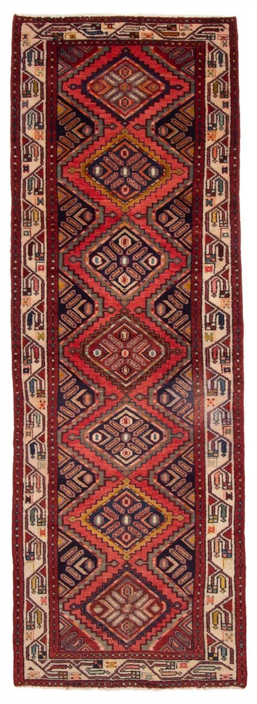 Vintage Hand-knotted Runner Rug 2'11" x 9'0" Traditional Oriental Wool Carpet