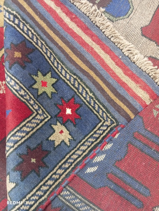 Afghan Balochi Rug | Village Scene & Horse Motif | Hand-Knotted Wool | 6.8x4.1 gallery