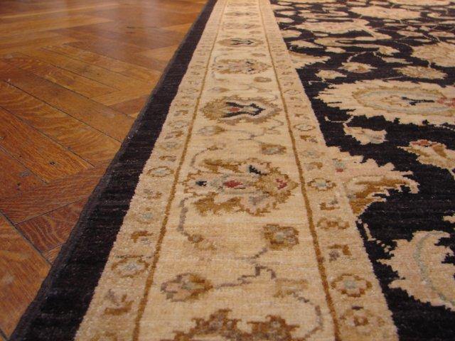 4x11 Black & Beige Fine Ghazni Wool Peshawar Runner PIX-9931 gallery