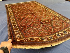 130 x 210 cm Beautiful Natural Vegetable Dye Jamshir Nomad Tribal Belouch Carpet