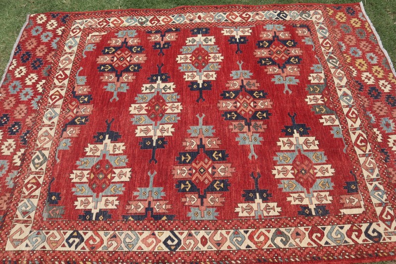 COLLECTORS ITEM Semi Antique Yamut Turkoman Natural Vegetable Dye Fine Woven Rug gallery