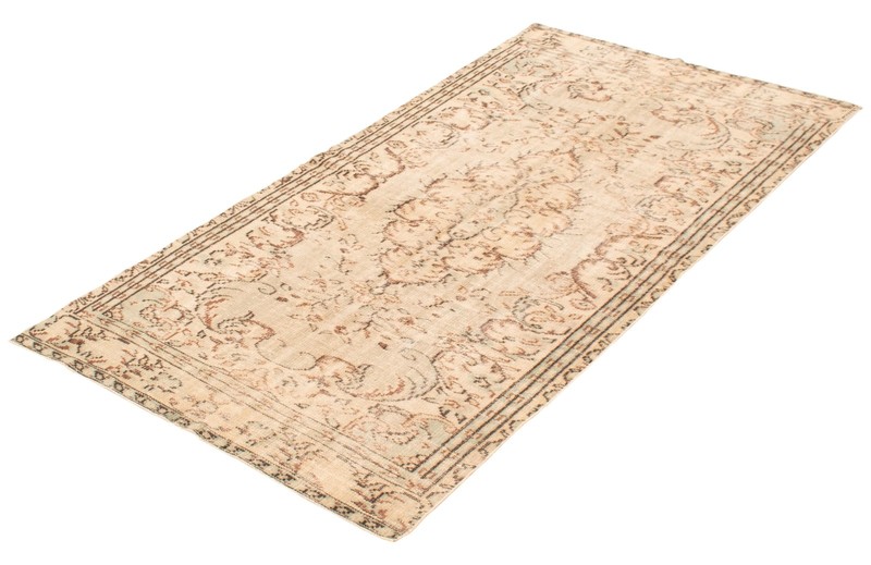 Vintage Traditional Hand-Knotted Area Rug 4'3" x 8'1" Oriental Wool Carpet gallery