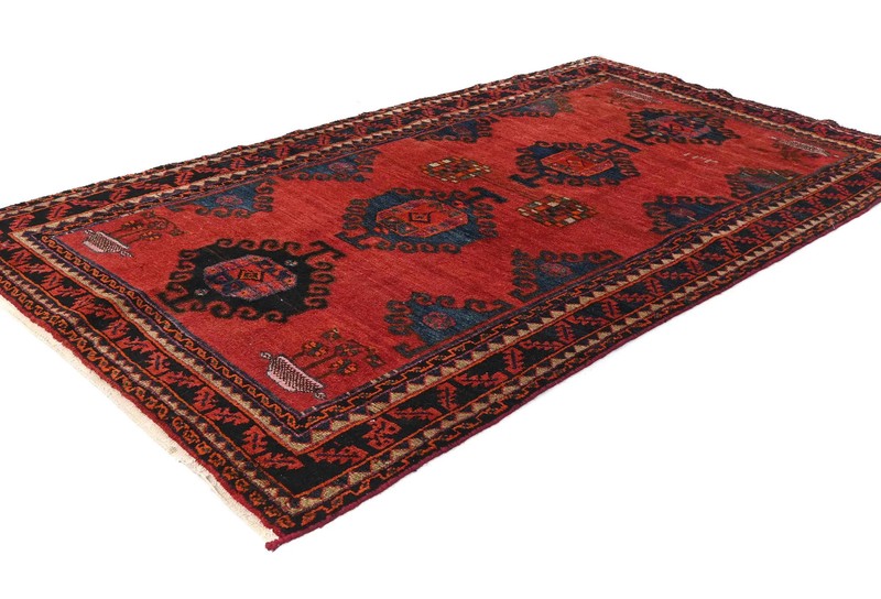 Handmade Geometric Vintage Oriental Rug 4'4X7'7 ft Entryway Farmhouse Carpet gallery