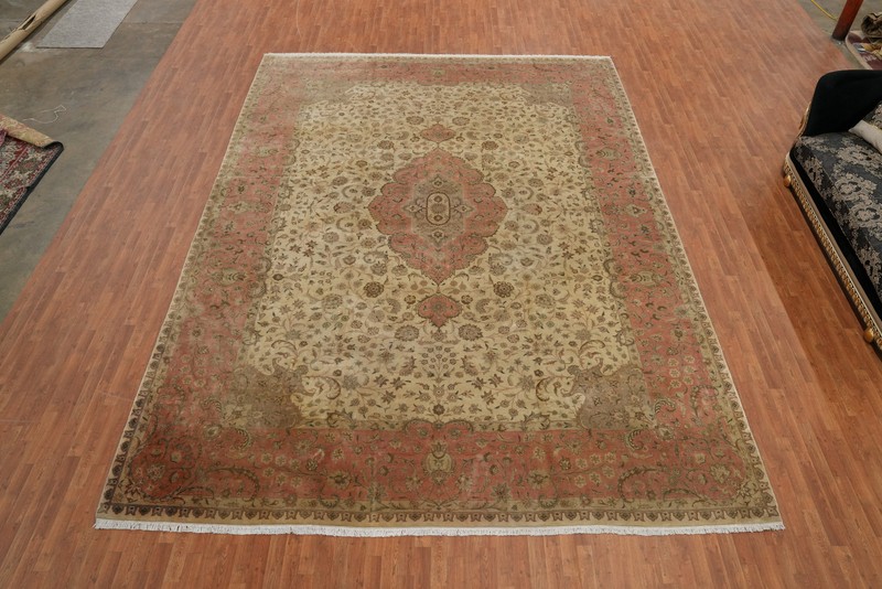 Excellent Hand-made Wool Vegetable Dye Floral Traditional Palace Size Rug 12x17 gallery