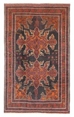 Traditional Vintage Hand-Knotted Area Rug 3’7″ x 6’0″ Oriental Wool Carpet