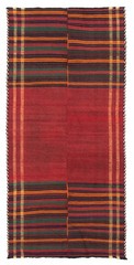Vintage Hand Woven Area Rug 5’0″ x 10’7″ Traditional Wool Oriental Carpet