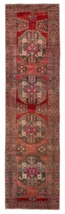 Vintage Hand-knotted Runner Rug 3’8″ x 13’10” Traditional Oriental Wool Carpet