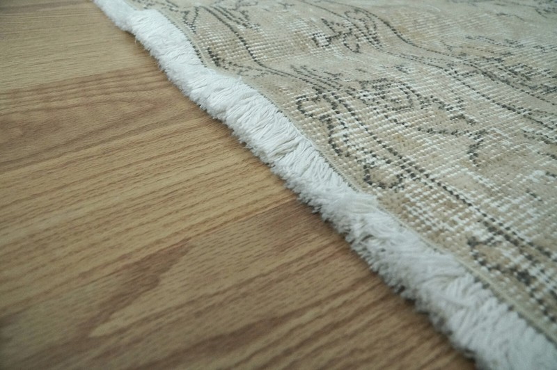 Neutral Beige Vintage Turkish Rug, Wool Woven Boho Decor, 5.15x8.56 ft. H-2684 gallery