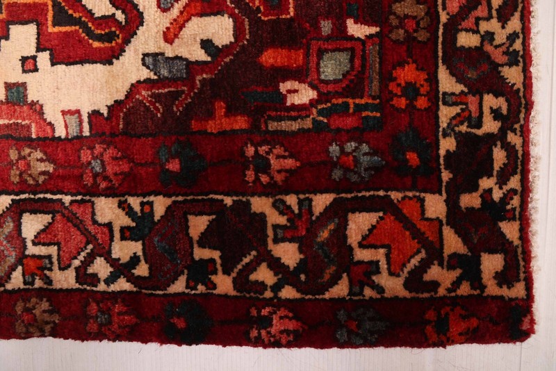 Vintage Black, Red Traditional 4'3" x 7'10" Hand-Knotted Oriental Wool Area Rug gallery