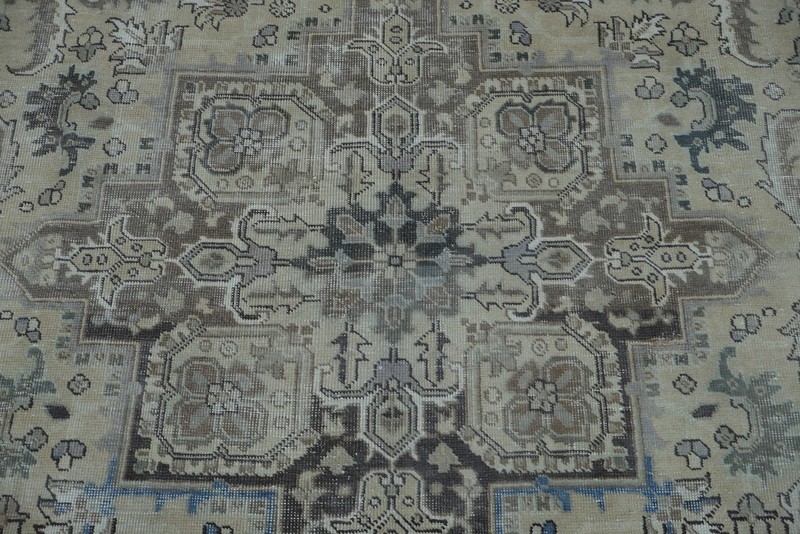 Vintage Geometric Muted Area Rug 8x11 Ft Handmade Traditional Wool Carpet gallery