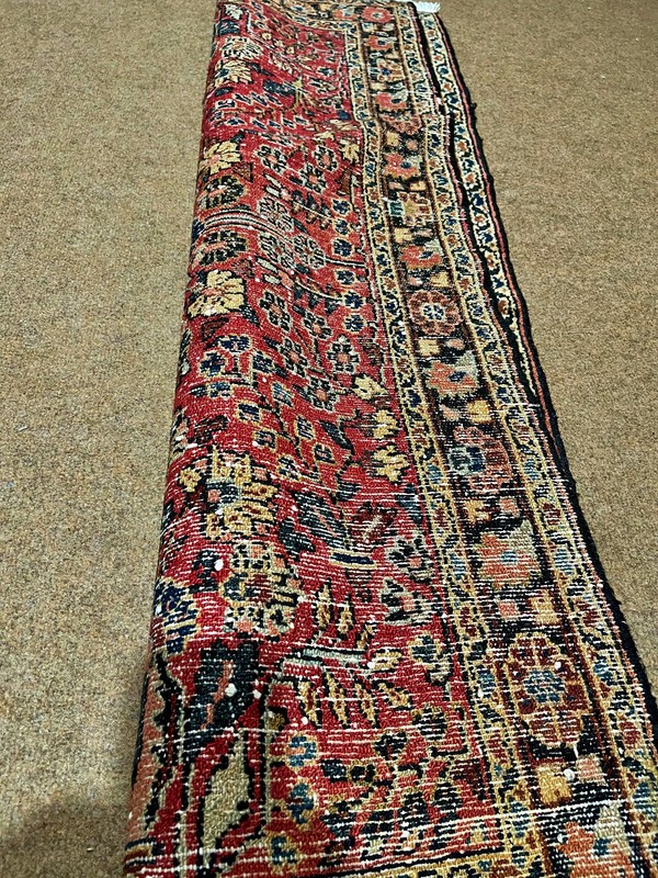 ANTIQUE AMERICAN SAROUK RUNNER 2'6:x5'10" CIR 1900 gallery