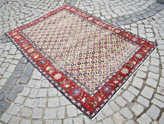 Vintage Turkish Rug 4 x 6 ft Anatolian Kayseri Bunyan Rug Hand-knotted Area Rug