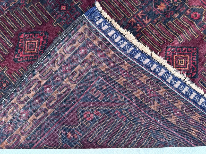 180 X 110 CM Vintage Stunning Belouch Natural Vegetable Dye Qalam dani Carpet gallery