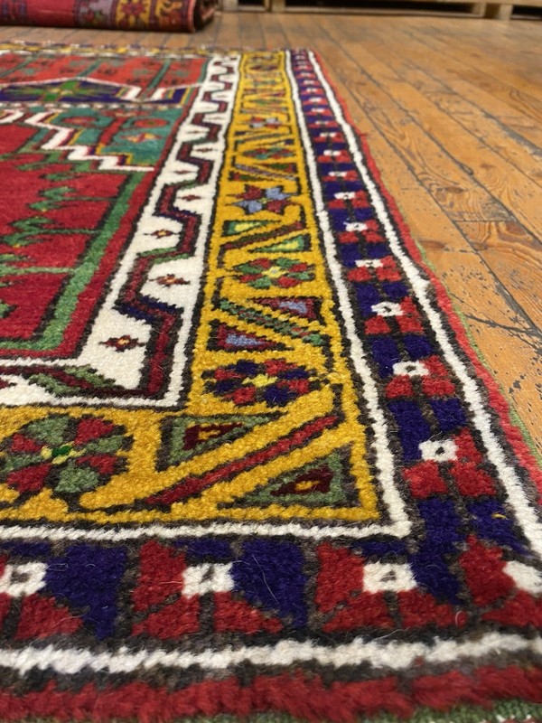 Antique 1940-1950's Wool Pile Muted Natural Dye Cappadocia Prayer Rug 2’5”x4’ft gallery