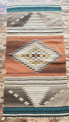 Vintage Handmade Traditional Mexican Kilim Floor Rug Carpet 132×67 cm