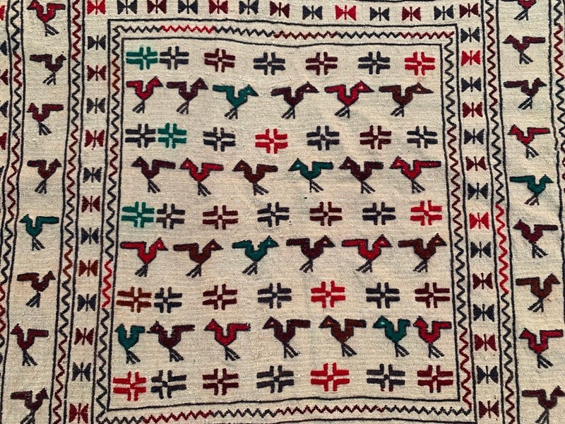 Vintage Afghan Hand-Woven: Mashwani Wool Area Rug, Traditional Carpet (4x6 ft.) gallery